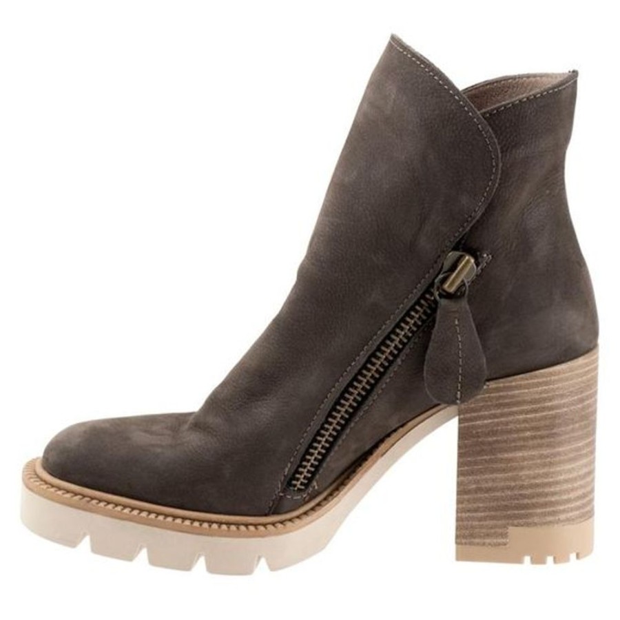 Women BUENO Dress Shoes | Bueno- Women'S Elliot Boot Stone Nubuck