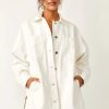 Women FREE PEOPLE Coats & Jackets | Free People- Madison City Denim Jacket Optic White