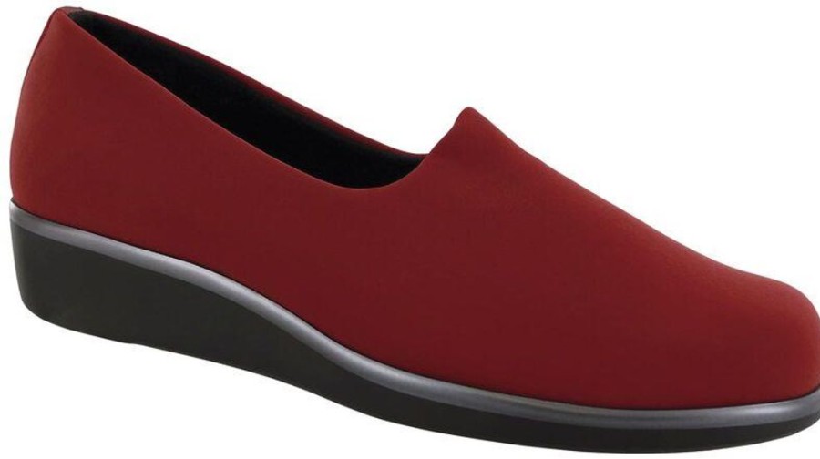 Women SAS Casual Footwear | Sas- Womens Bliss Slip On Wedge Red