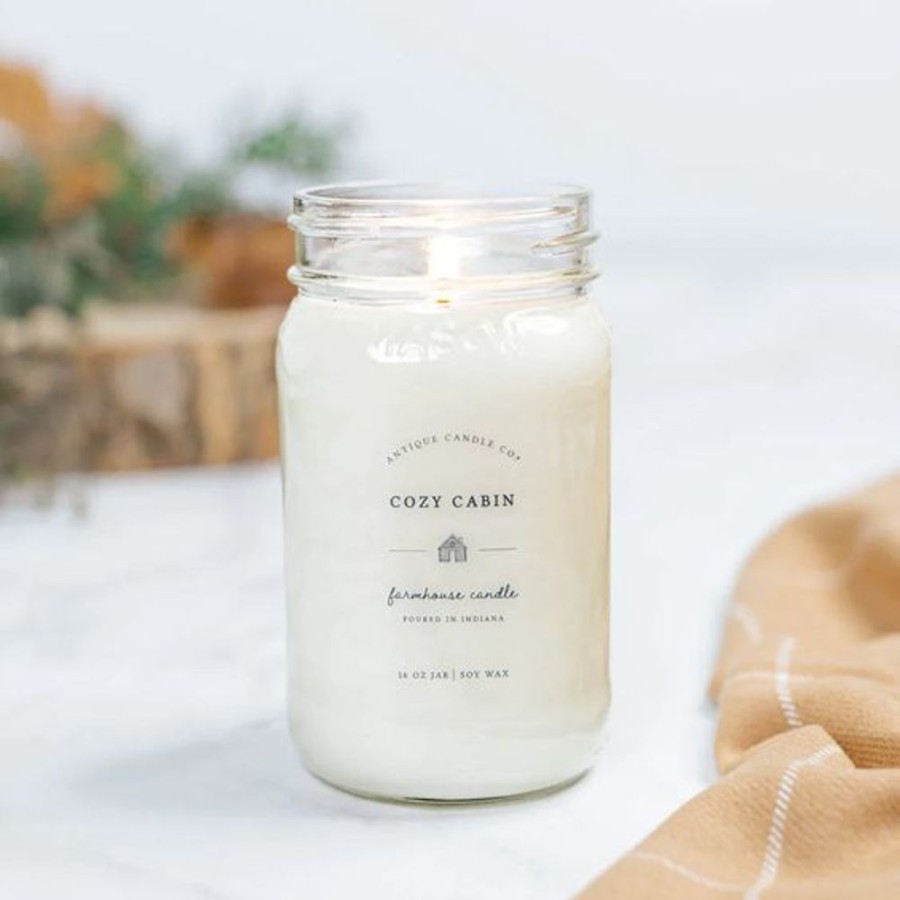 Cottage Kitchen ANTIQUE CANDLE CO Candles | Antique Candle Co- Cozy Cabin 16 Oz Candle