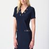 Women JOSEPH RIBKOFF Dresses | Joseph Ribkoff- Grommet Tie Dress Midnight Blue