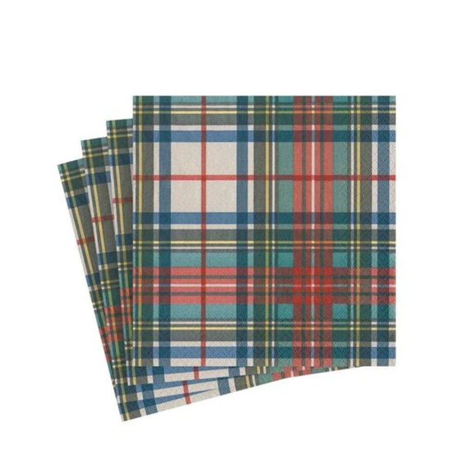 Cottage Kitchen CASPARI Napkins | Caspar- Dress Stewart Tartan Cocktail Napkin