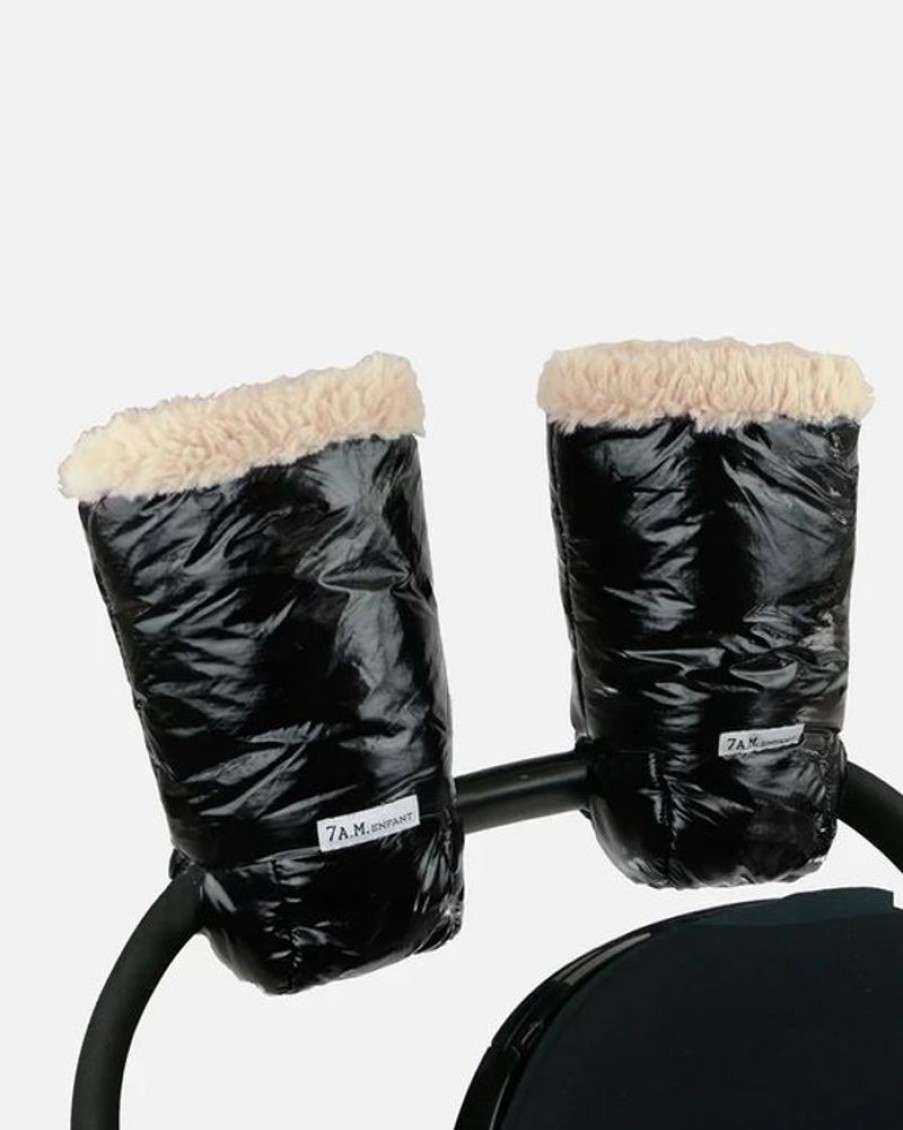 Women 7AMENFANT Gloves | 7Am Enfant- Stroller Warmmuffs Polar Black Polar