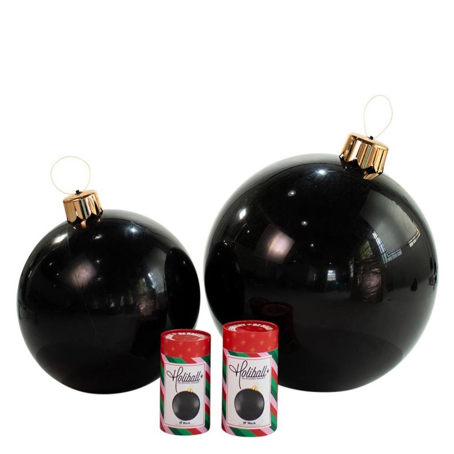 Cottage Kitchen HOLIBALL Ornaments | Holiball- 30" Black Inflatable Ball