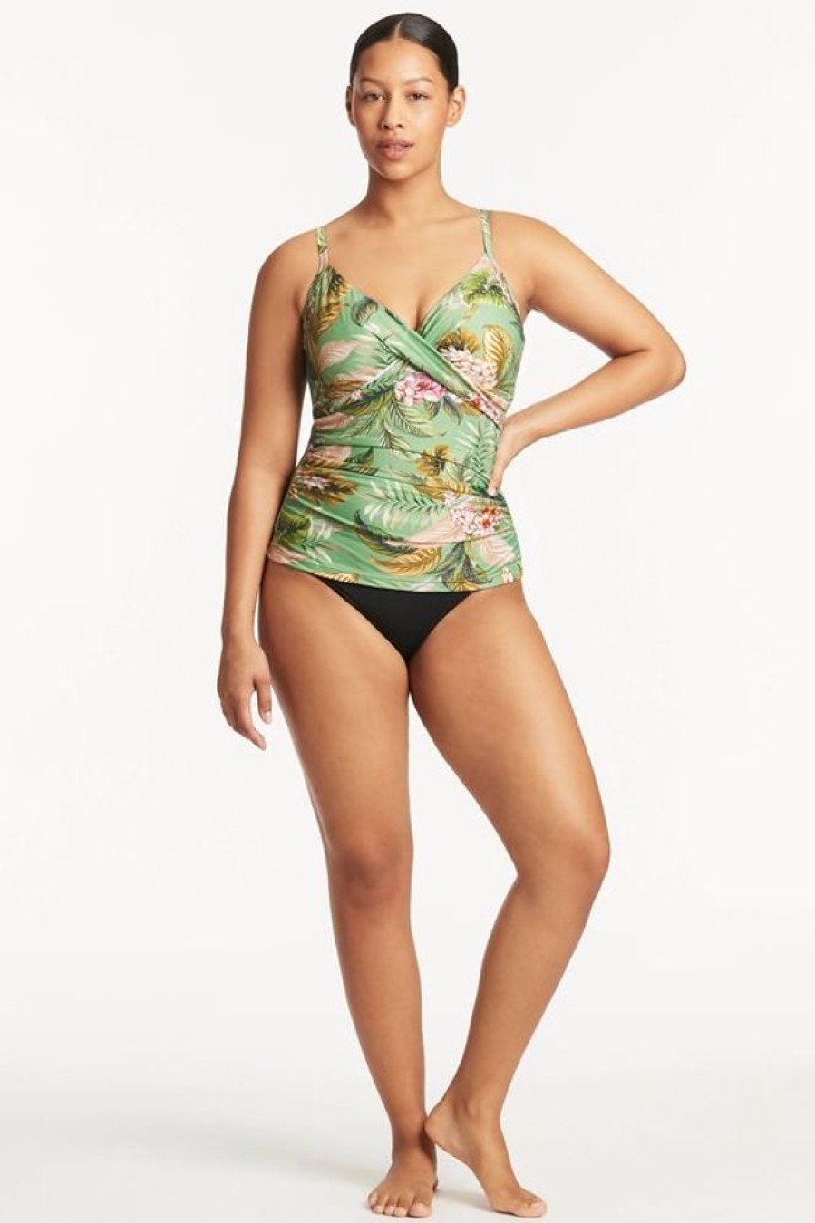 Women SEA LEVEL Tankinis | Sea Level- Ladies Lost Paradise Dd/E Cup Tankini Green