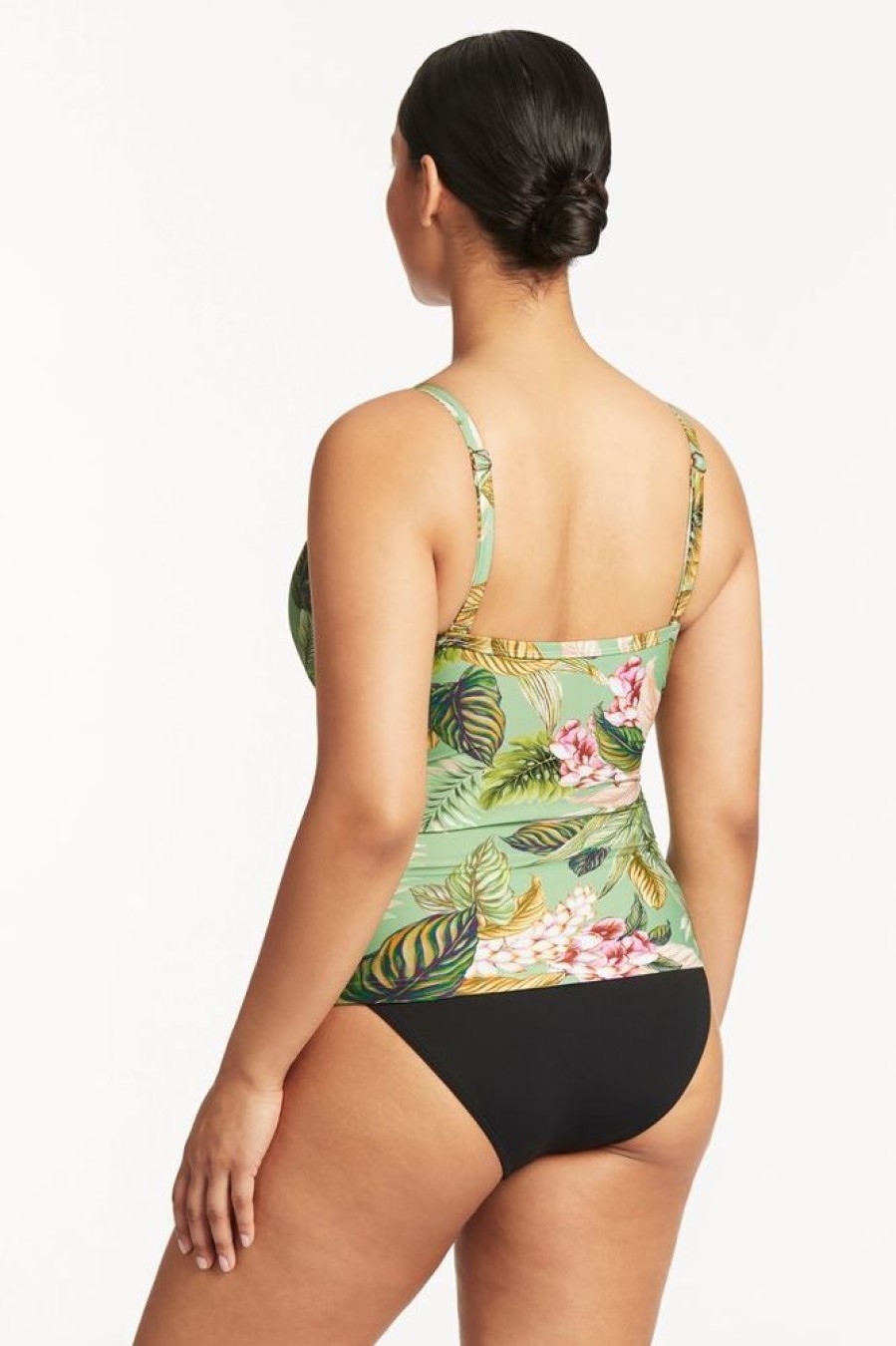 Women SEA LEVEL Tankinis | Sea Level- Ladies Lost Paradise Dd/E Cup Tankini Green