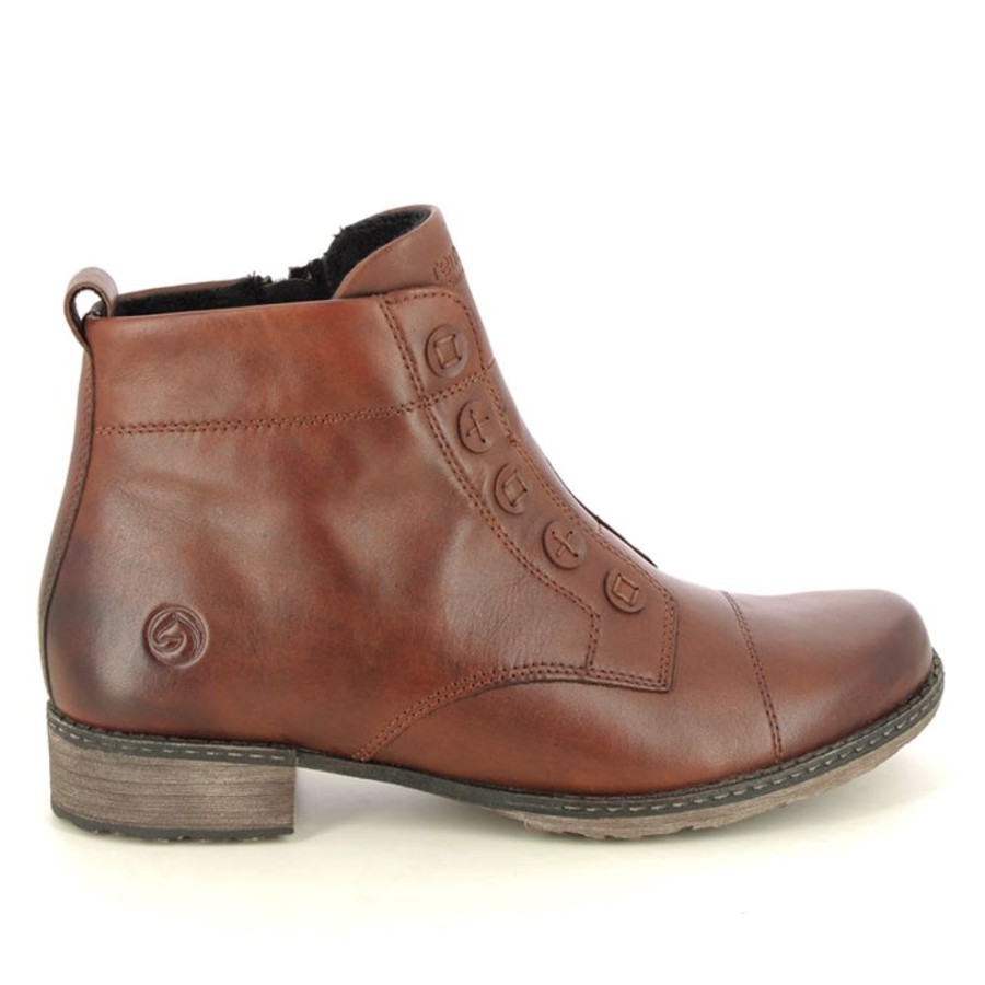 Women REMONTE Casual Footwear | Remonte- Ladies Chelsea Boot D4392-22 Chestnut