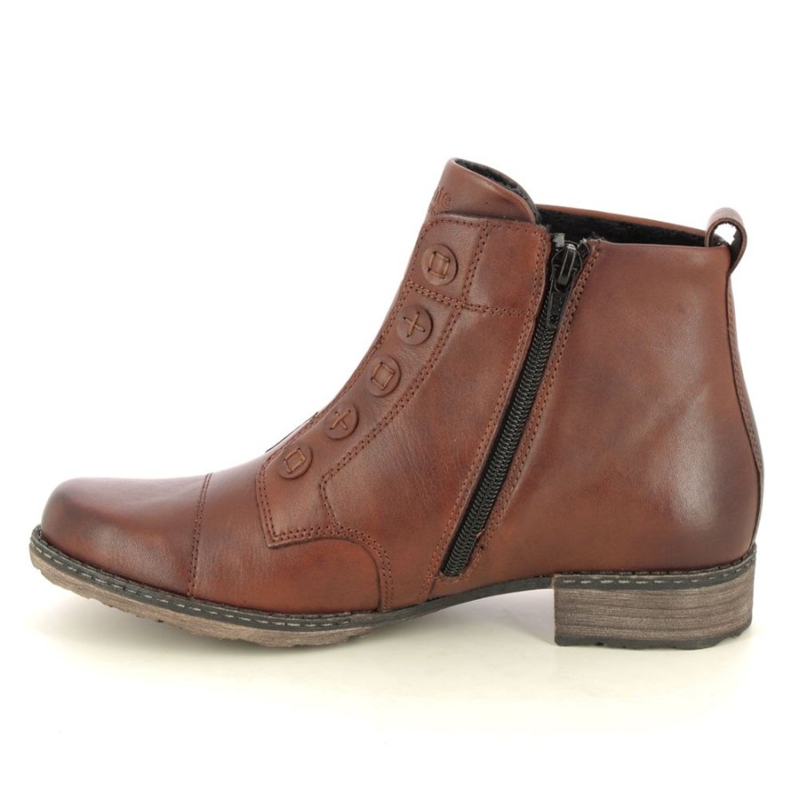 Women REMONTE Casual Footwear | Remonte- Ladies Chelsea Boot D4392-22 Chestnut