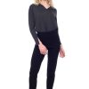 Women UP! Bottoms | Up!- Boss Techno Slim Ankle Pant Black