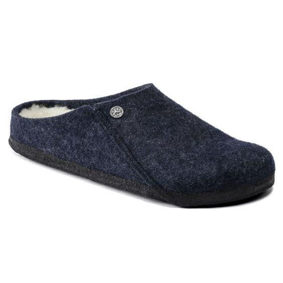 Women BIRKENSTOCK Casual Footwear | Birkenstock- Women'S Zermatt Sherling Shoe Dark Blue