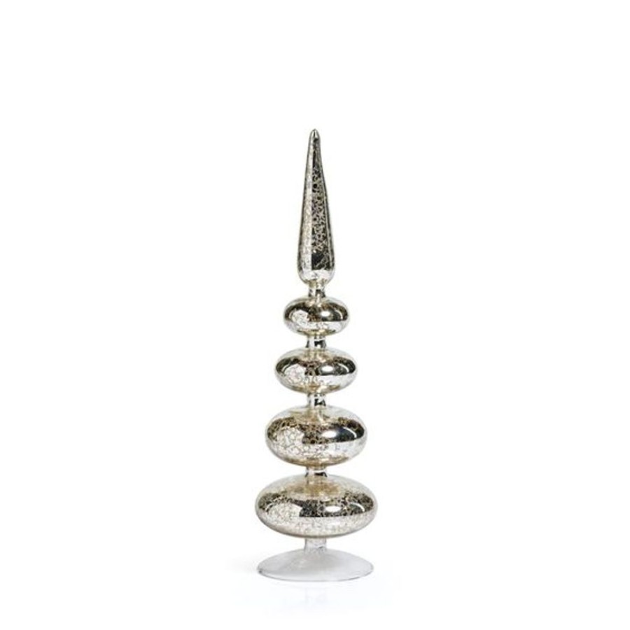 Cottage Kitchen SCHAUBEN & CO Decor | Zodax- Jewel Glass Silver Finial