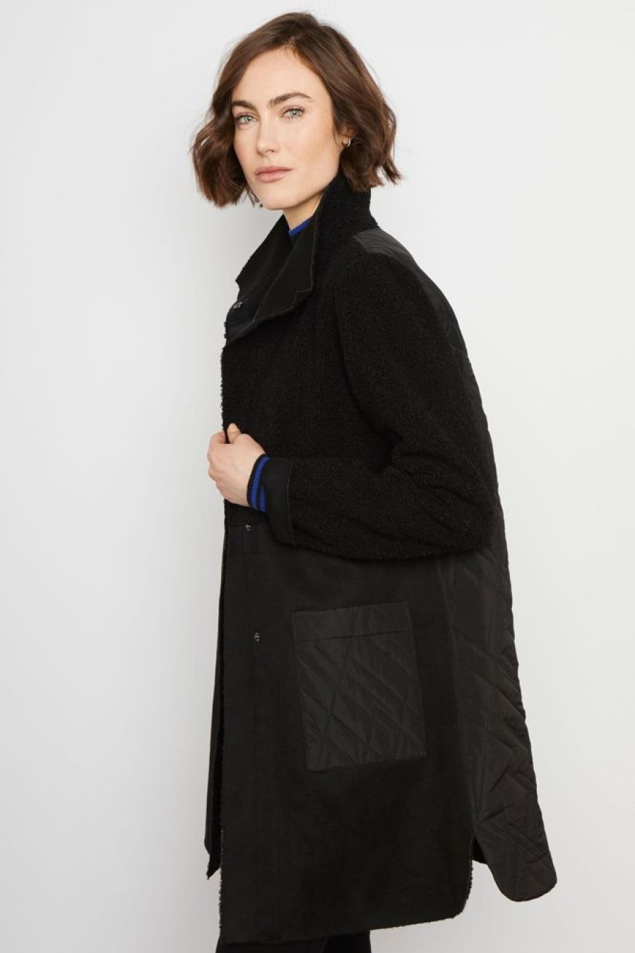 Women BYLYSE Coats & Jackets | Bylyse- Women'S Bh4672 Coat Black