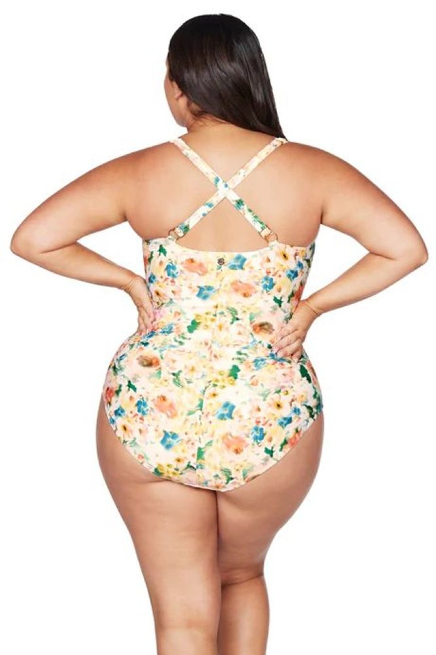 Women ARTESANDS One Piece | Artesands- Women'S Odette Botticelli One Piece Multi