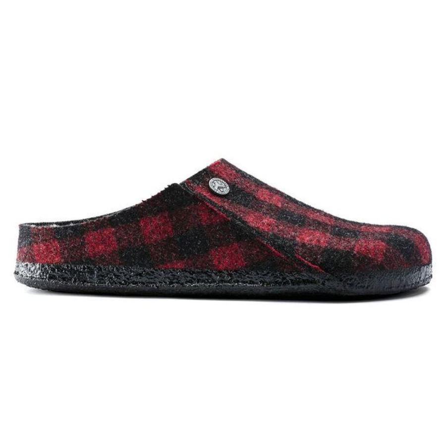 Women BIRKENSTOCK Casual Footwear | Birkenstock- Women'S Zermatt Sherling Shoe Red Plaid