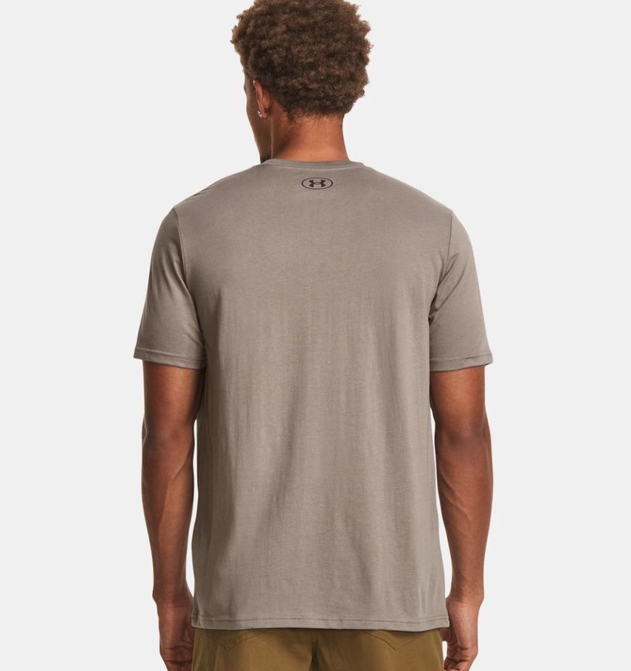 Men UNDER ARMOUR Tops | Under Armour- Men'S Ua Stacked Logo Fill T-Shirt Brown