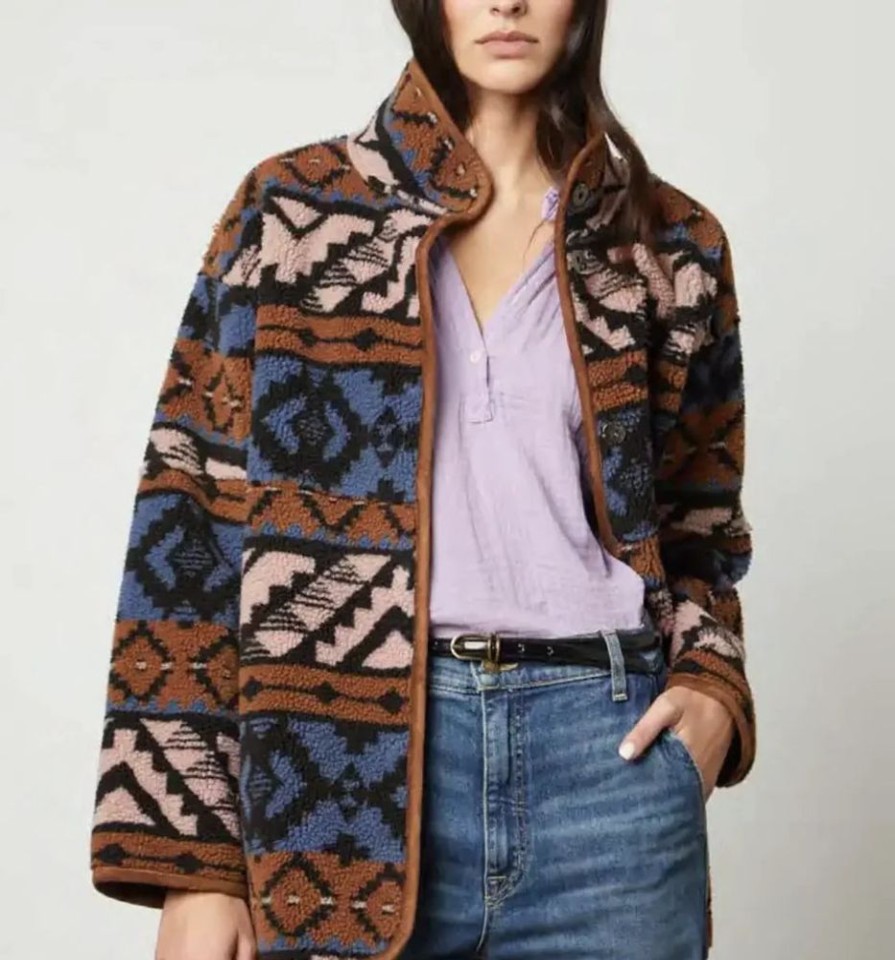 Women VELVET Coats & Jackets | Velvet- Laila Sherpa Jacket Multi