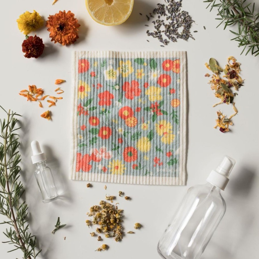 Cottage Kitchen DANICA Kitchenware | Danica- Flowers Of The Month Swedish Sponge Cloth