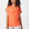 Women JOSEPH RIBKOFF Tops | Joseph Ribkoff- Pleated Flowing T-Shirt