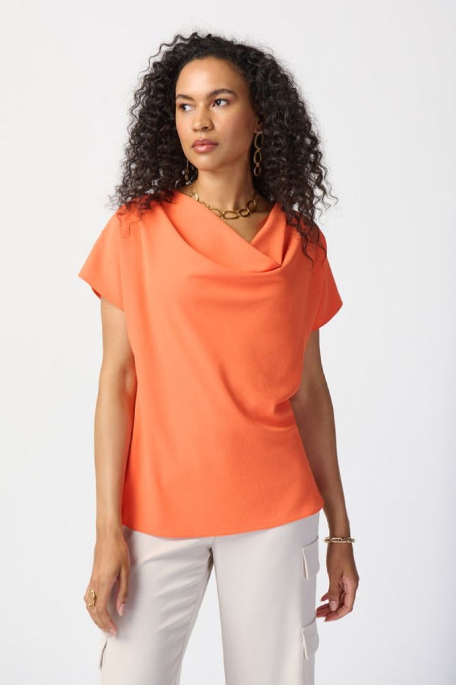 Women JOSEPH RIBKOFF Tops | Joseph Ribkoff- Pleated Flowing T-Shirt