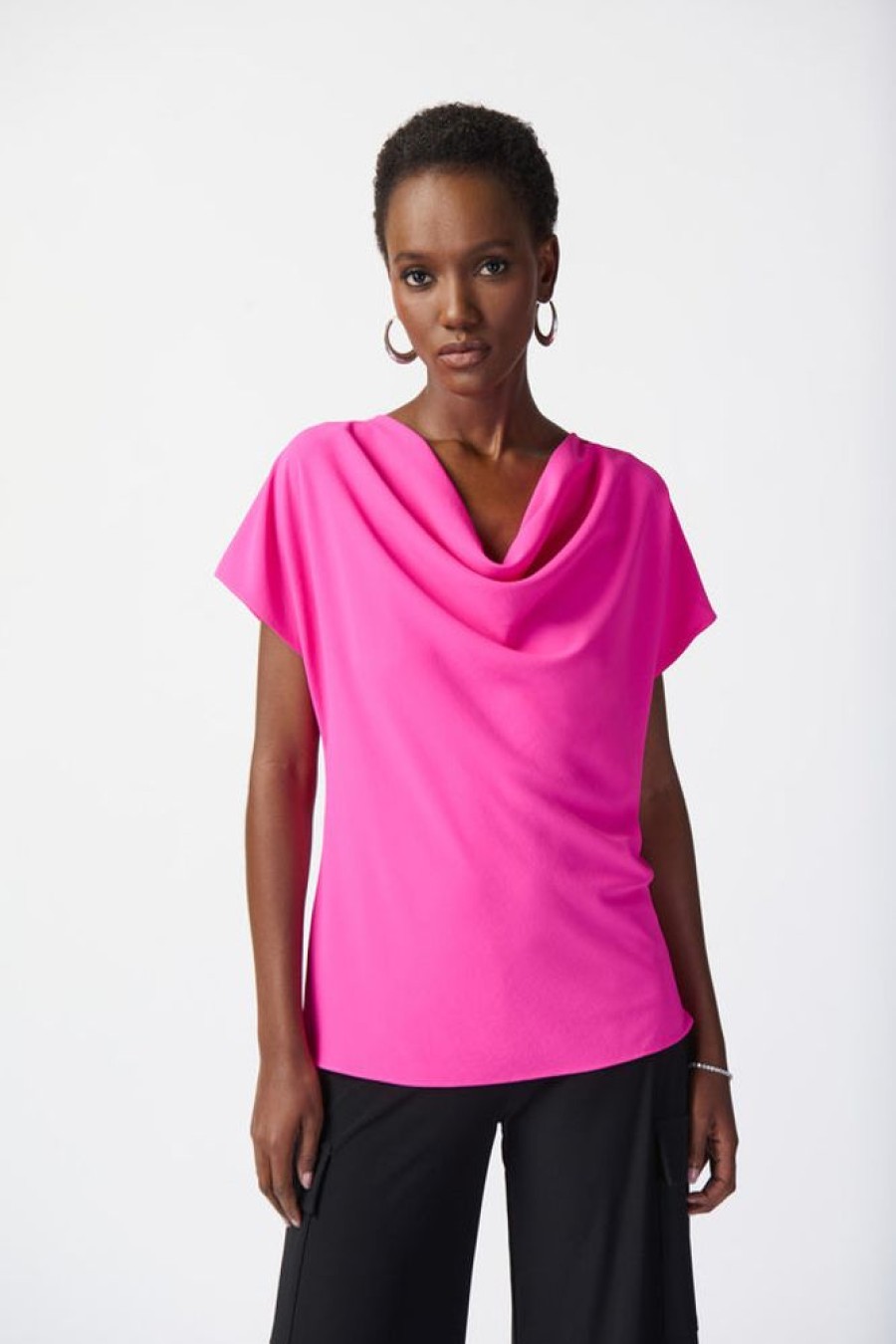 Women JOSEPH RIBKOFF Tops | Joseph Ribkoff- Pleated Flowing T-Shirt