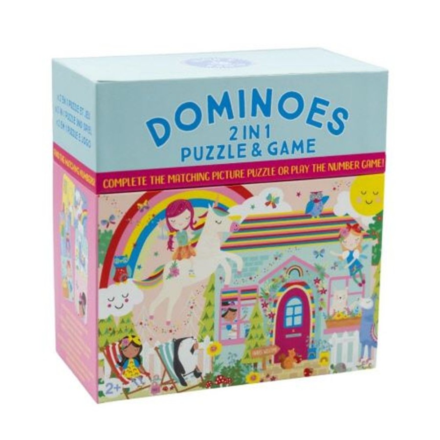 Kid FLOSS & ROCK Games | Floss & Rock- Rainbow Fairy 2-In-1 Dominoes