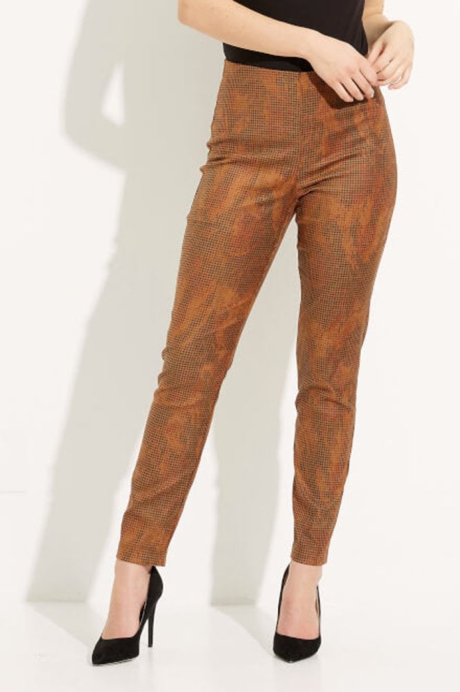 Women JOSEPH RIBKOFF Bottoms | Joseph Ribkoff- Women'S Autumn Print Pant Brown-Multi