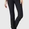 Women LISETTE Bottoms | Lisette- Solid Magical Lycra 33" True Straight Pant Black