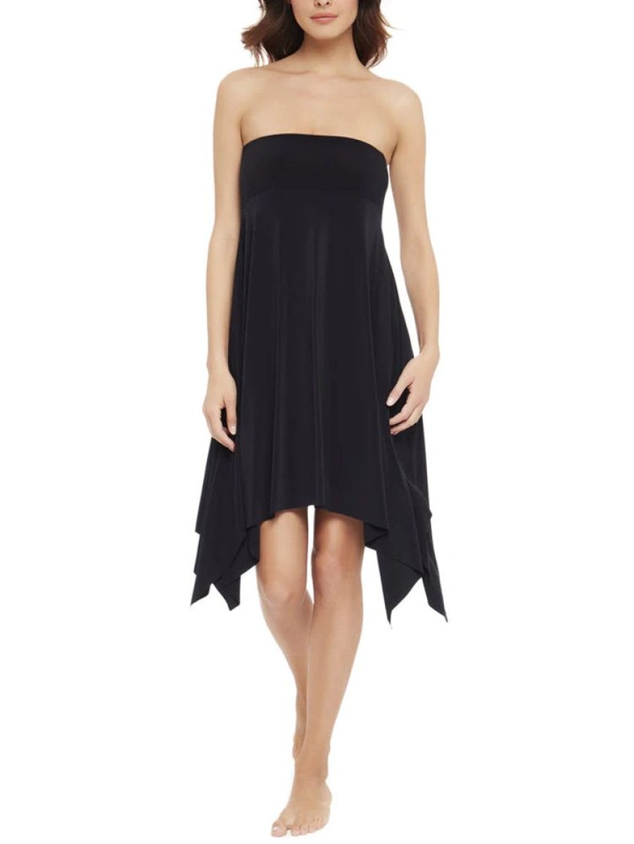 Women MAGICSUIT Cover-Ups | Magicsuit- Jersey Handkerchief Covertible Skirt Dress Black