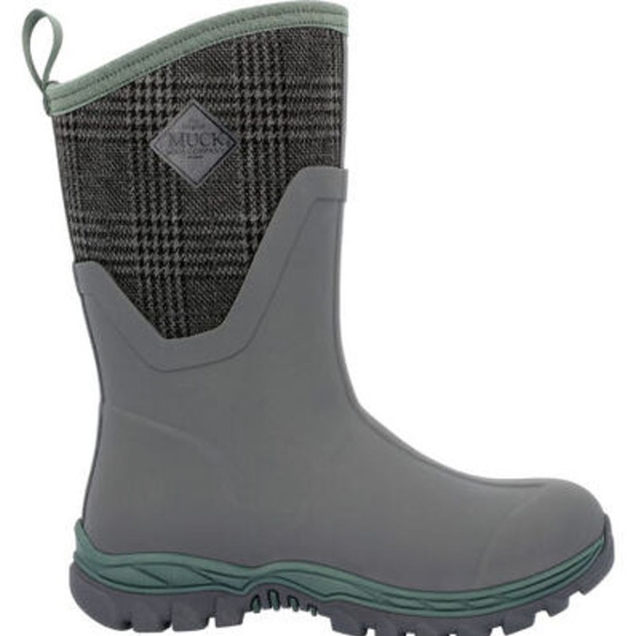 Women MUCK BOOT Casual Footwear | Muck- Women'S Artic Sport Ii Mid Winter Boot Grey-Plaid