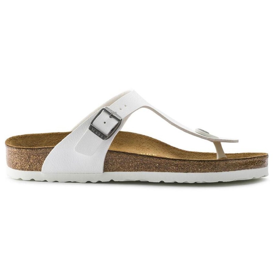 Women BIRKENSTOCK Sandals | Birkenstock- Unisex Gizeh Birko-Flor Sandal White