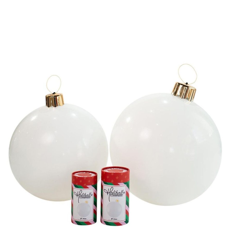 Cottage Kitchen HOLIBALL Ornaments | Holiball- 18" White Inflatable Ball