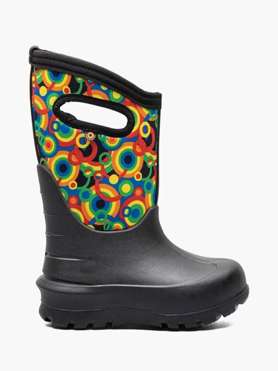 Kid BOGS Winter Boots | Bogs- Kids Neo-Classic Geo Winter Boot Black Multi