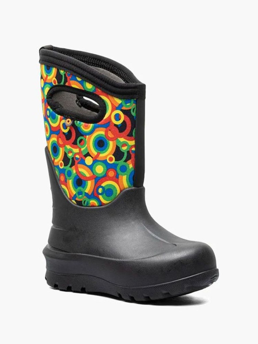 Kid BOGS Winter Boots | Bogs- Kids Neo-Classic Geo Winter Boot Black Multi