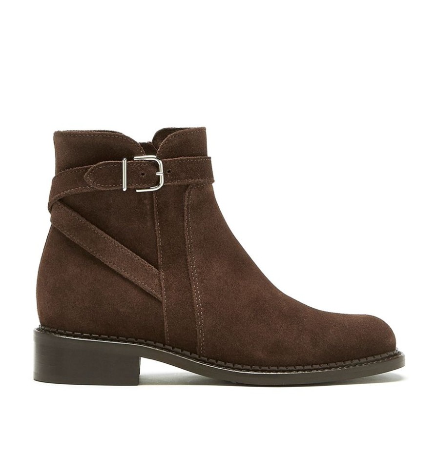 Women LA CANADIENNE Casual Footwear | La Canadienne- Women'S Sarah Boot Brunette Suede