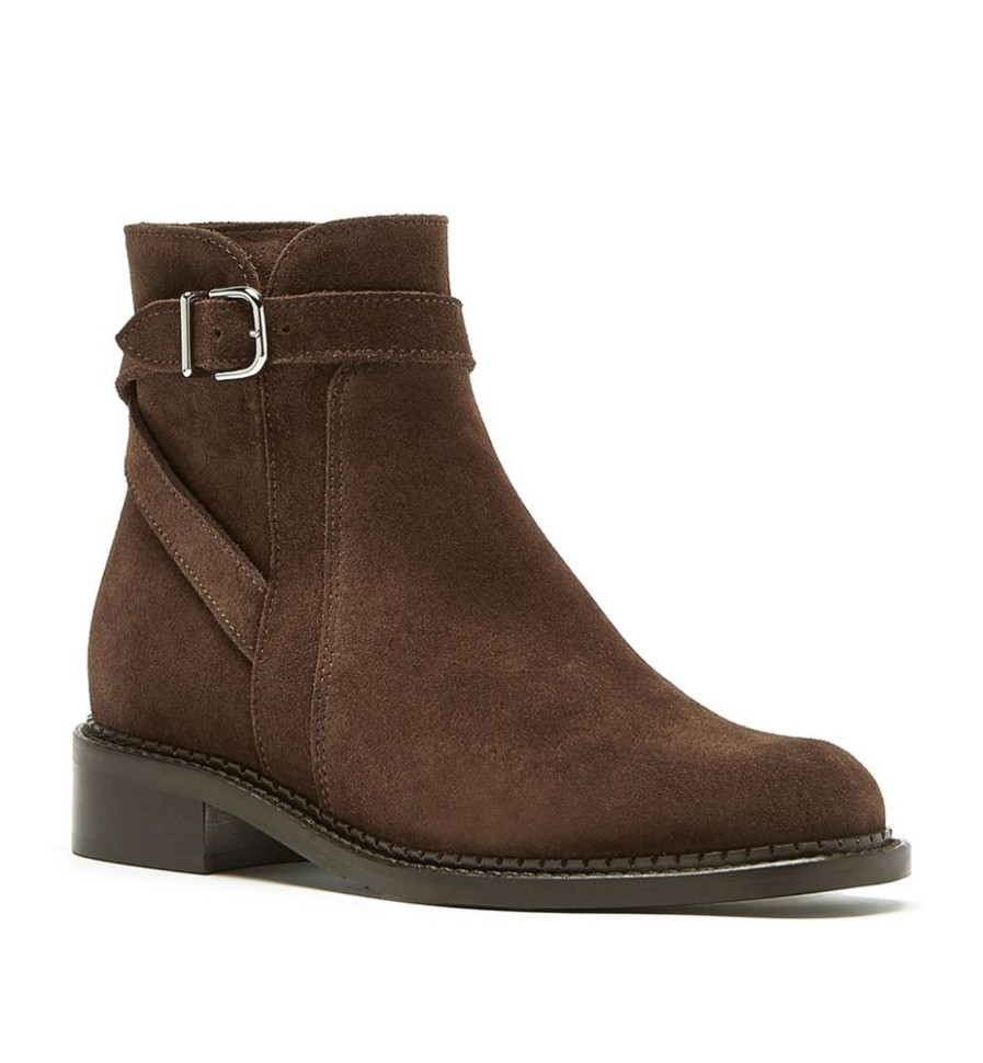 Women LA CANADIENNE Casual Footwear | La Canadienne- Women'S Sarah Boot Brunette Suede