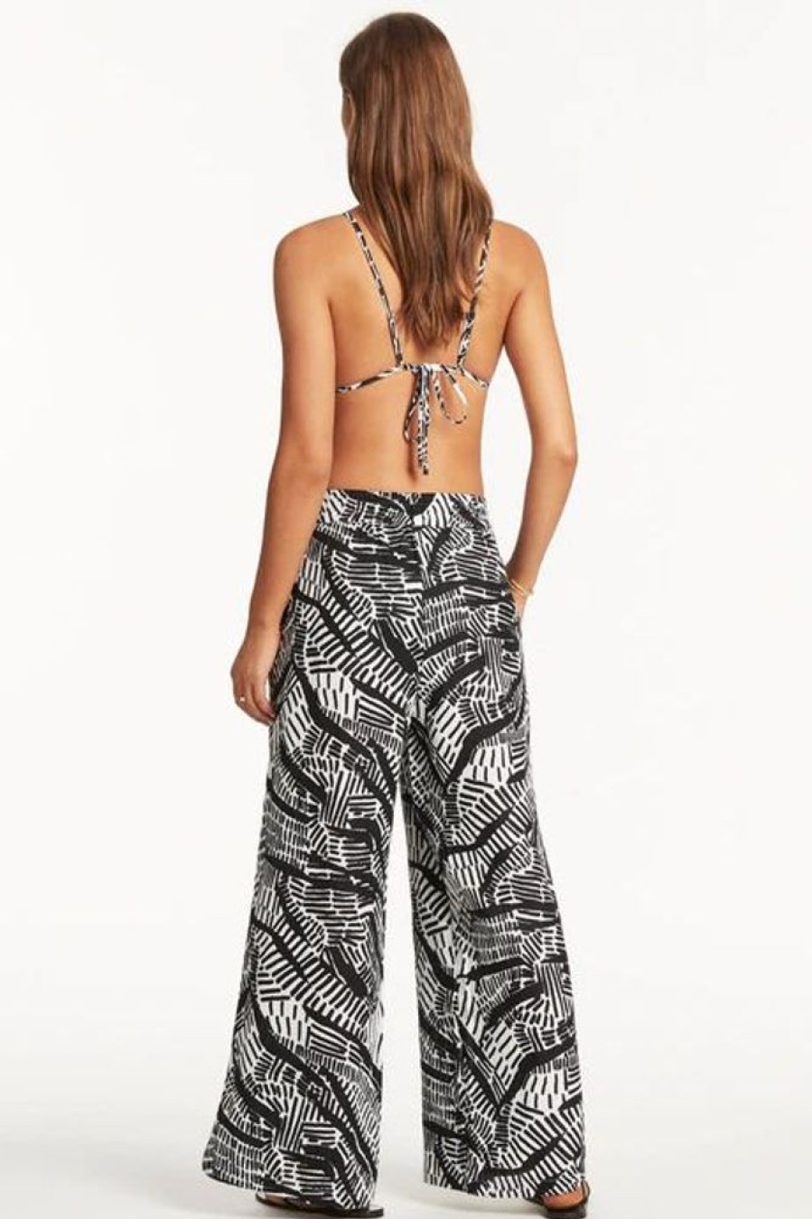 Women SEA LEVEL Cover-Ups | Sea Level- Ladies Pampas Beach Pant Black