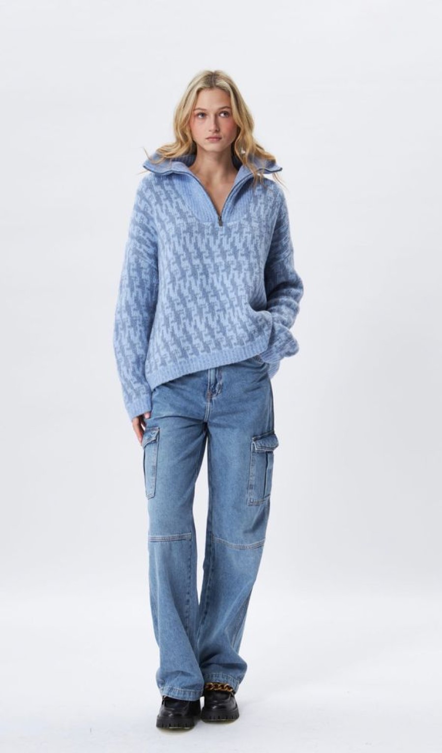 Women JOHN + JENN Tops | John + Jenn- Enzo Sweater Chambray