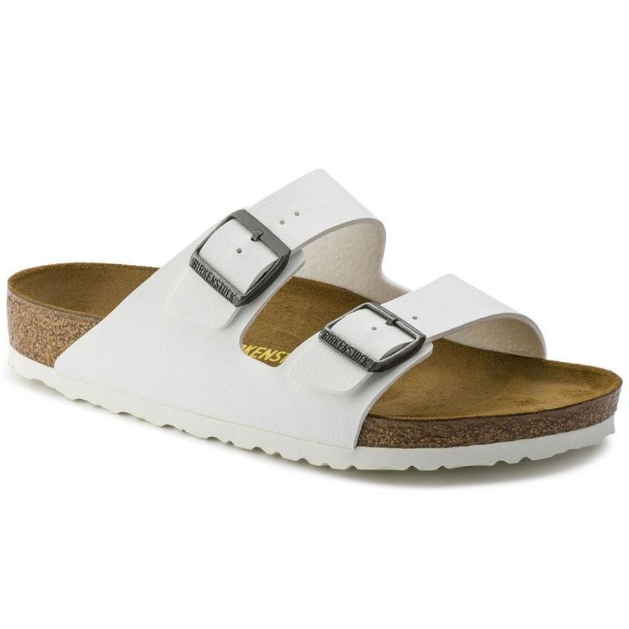 Women BIRKENSTOCK Casual Footwear | Birkenstock- Women'S Arizona Birko-Flor Sandal White