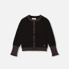 Kid DEUXPARDEUX Tops | Deux Par Deux- Kids Knitted Cardigan Anthracite