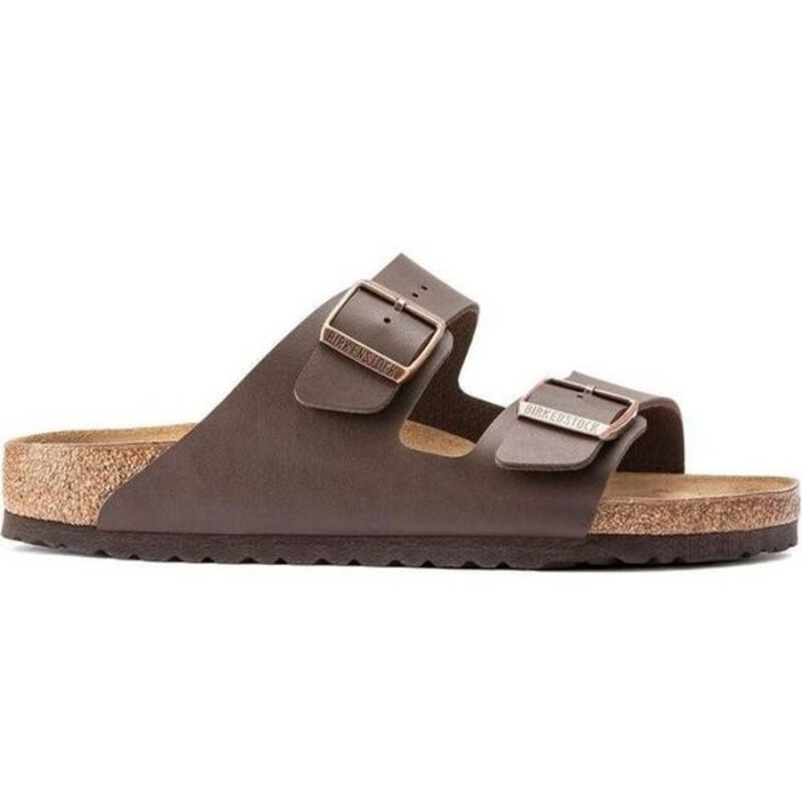 Men BIRKENSTOCK Sandals | Birkenstock- Arizona Soft Footbed Birko-Flor Sandal Dark Brown