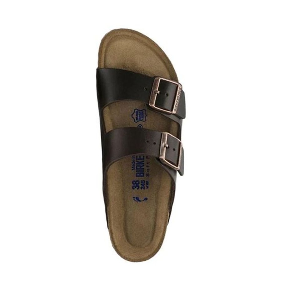 Men BIRKENSTOCK Sandals | Birkenstock- Arizona Soft Footbed Birko-Flor Sandal Dark Brown