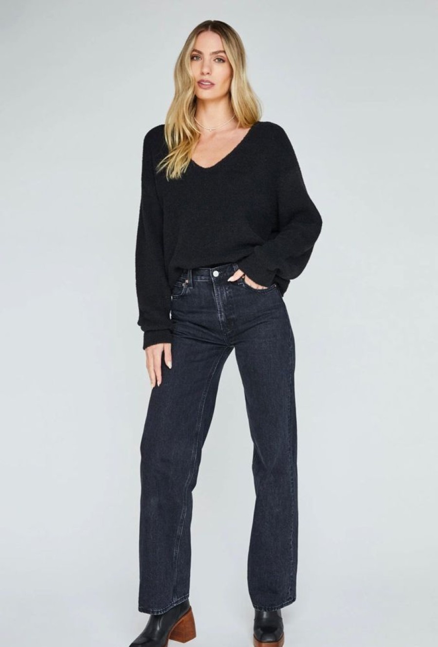 Women GENTLE FAWN Tops | Gentle Fawn- Clarkson Pullover Black