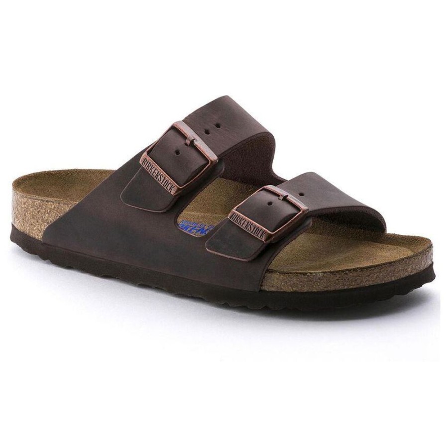 Women BIRKENSTOCK Casual Footwear | Birkenstock- Arizona Leather Soft Footbed Sandal Habana