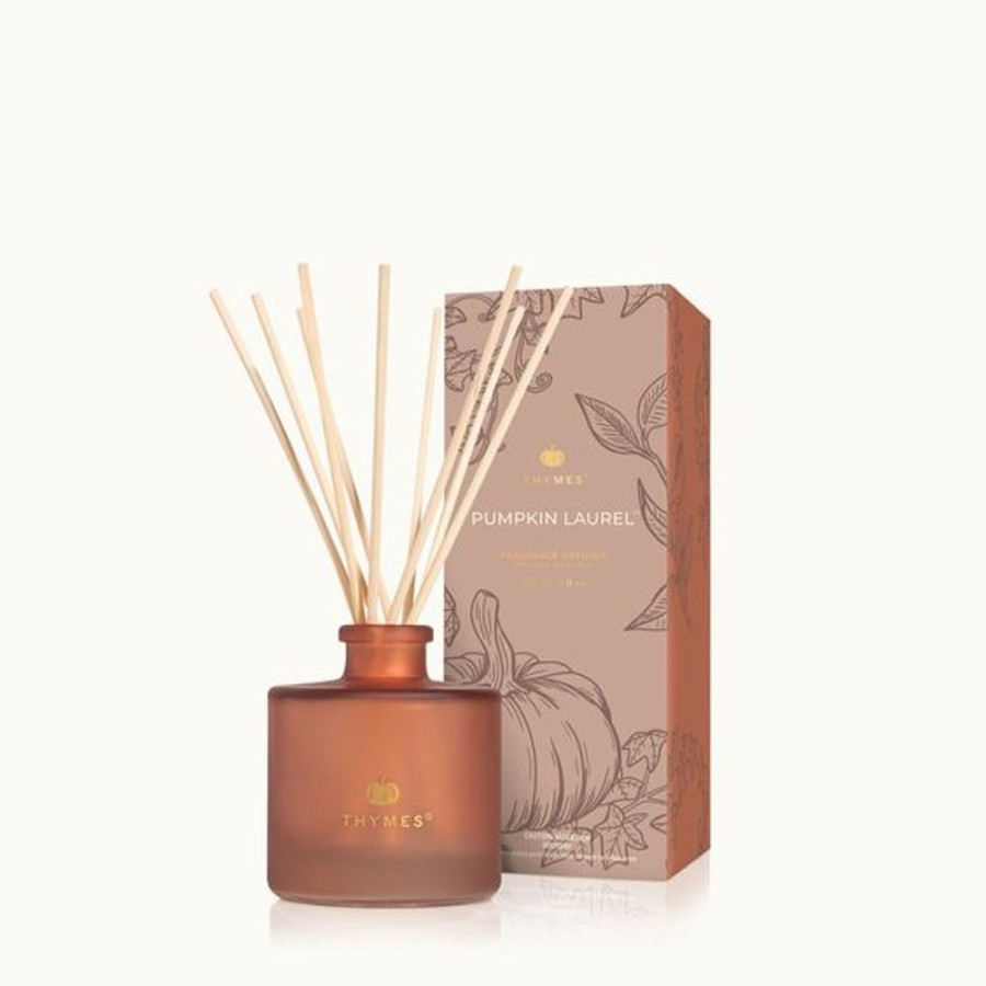 Cottage Kitchen THYMES Scents | Thymes- Pumpkin Laurel Petite Reed Diffuser