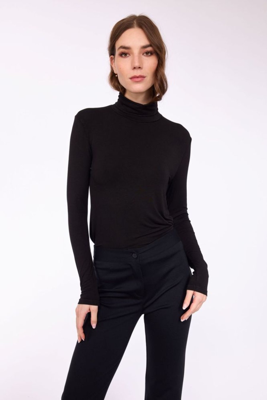 Women PISTACHE Tops | Pistache- Viscose Turtleneck