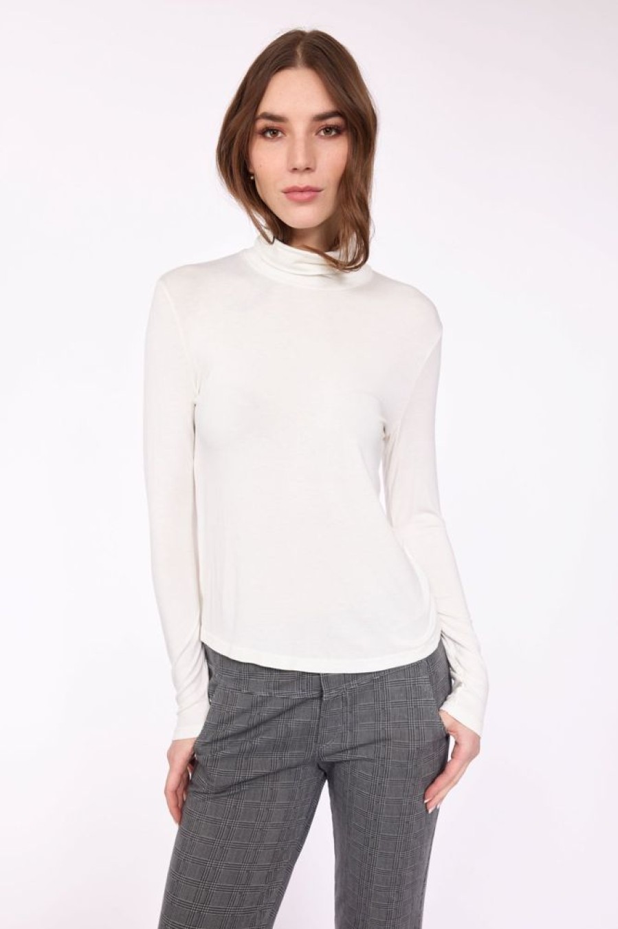 Women PISTACHE Tops | Pistache- Viscose Turtleneck