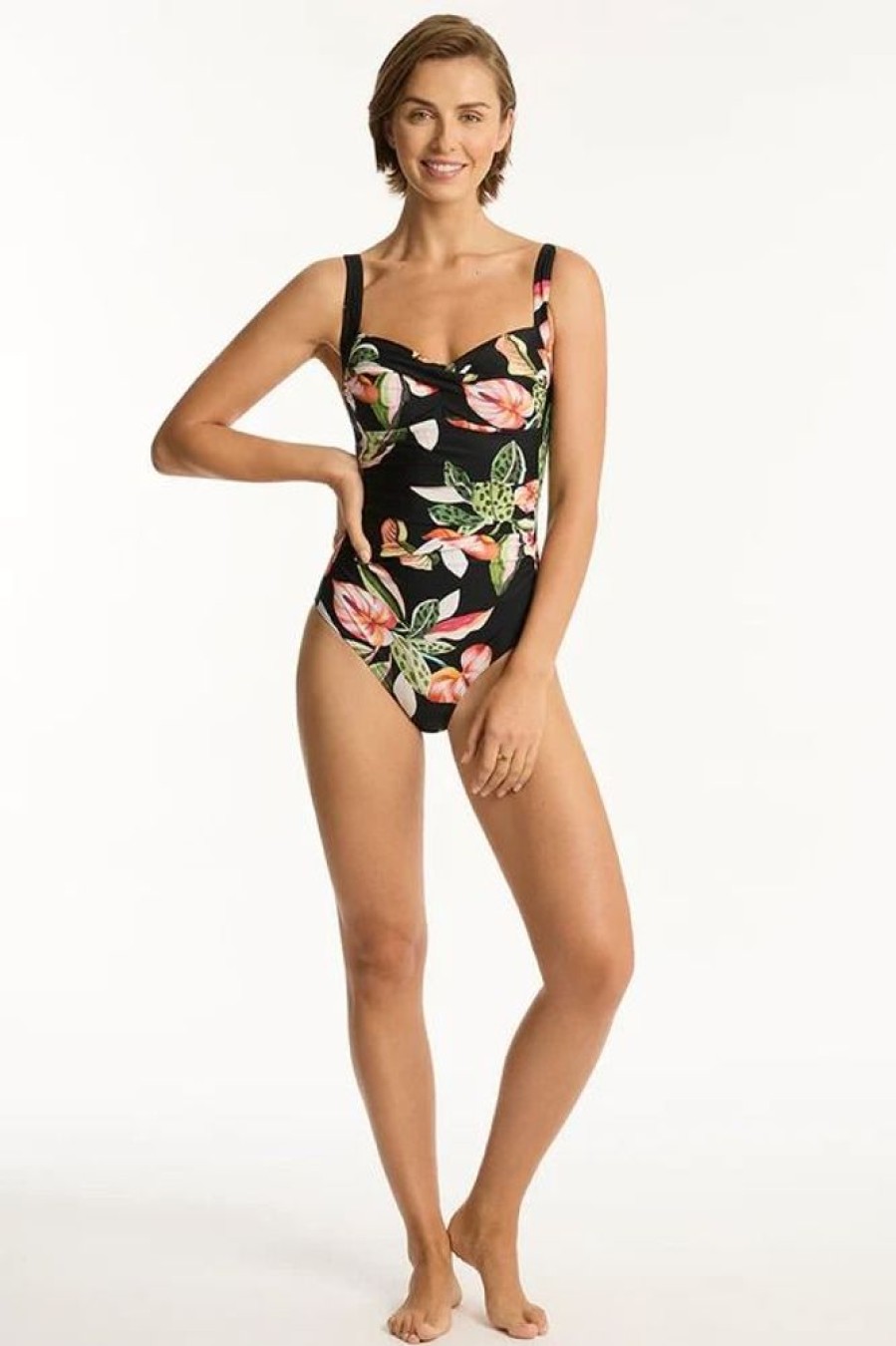 Women SEA LEVEL One Piece | Sea Level- Ladies Sundown Twist Front One Piece Swimsuit